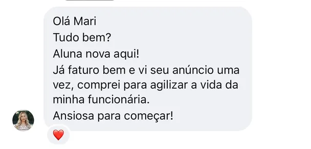 Depoimento de aluna