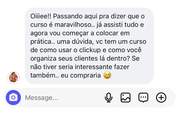 Depoimento de aluna